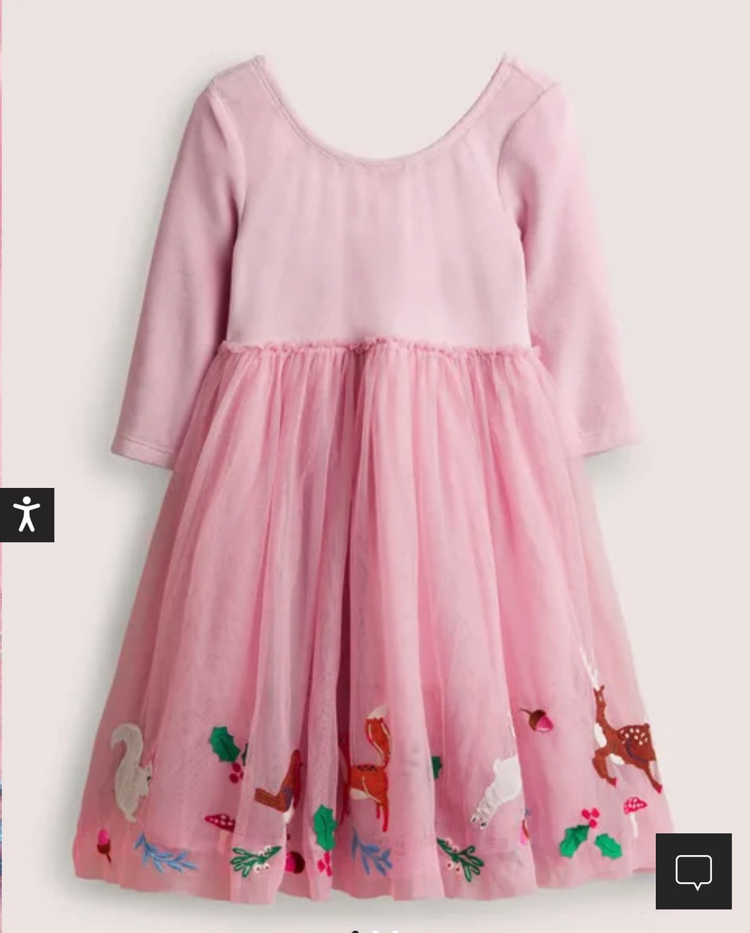 NWT Mini Boden Pink Velvet Bodice Tulle Dress