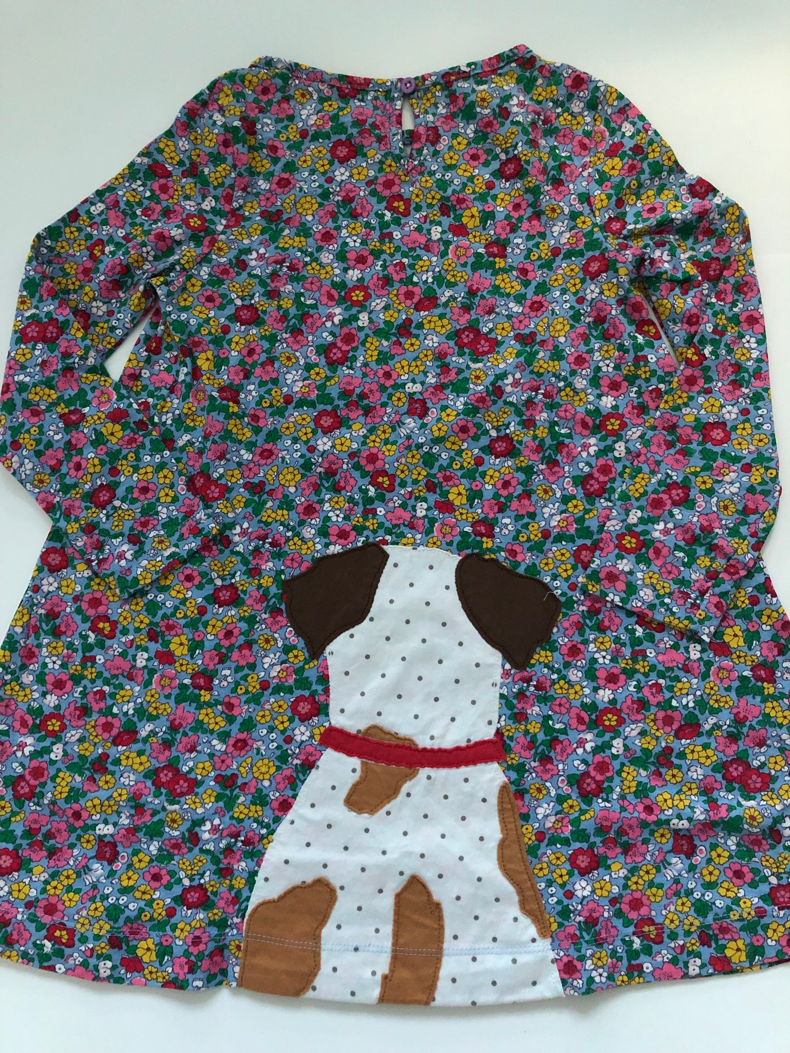 mini boden dog dress Mini Boden Girls Sweater pink Embroidered Dog Dress Size 8-9Y, same day ship