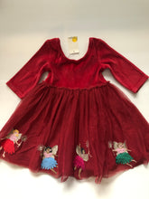 Load image into Gallery viewer, NWT Mini Boden Red Velvet Tulle Party Dress

