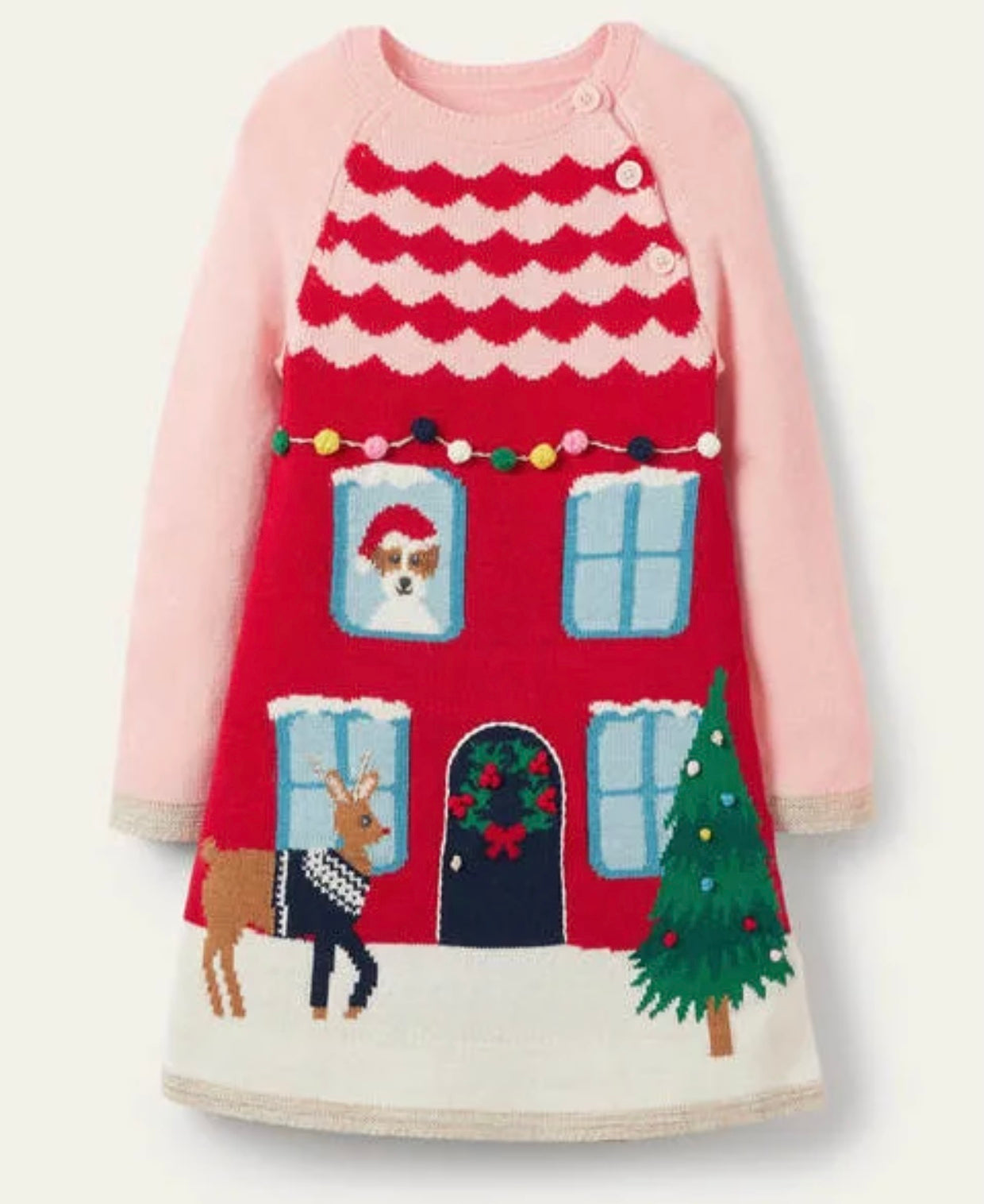 NWT Mini Boden Festive Knitted Dress – Mini World Explorers