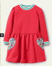 Load image into Gallery viewer, NWT Mini Boden Appliqué Sweatshirt Pocket Dress
