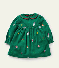 Load image into Gallery viewer, NWT Baby Boden Festive Embroidered Dress
