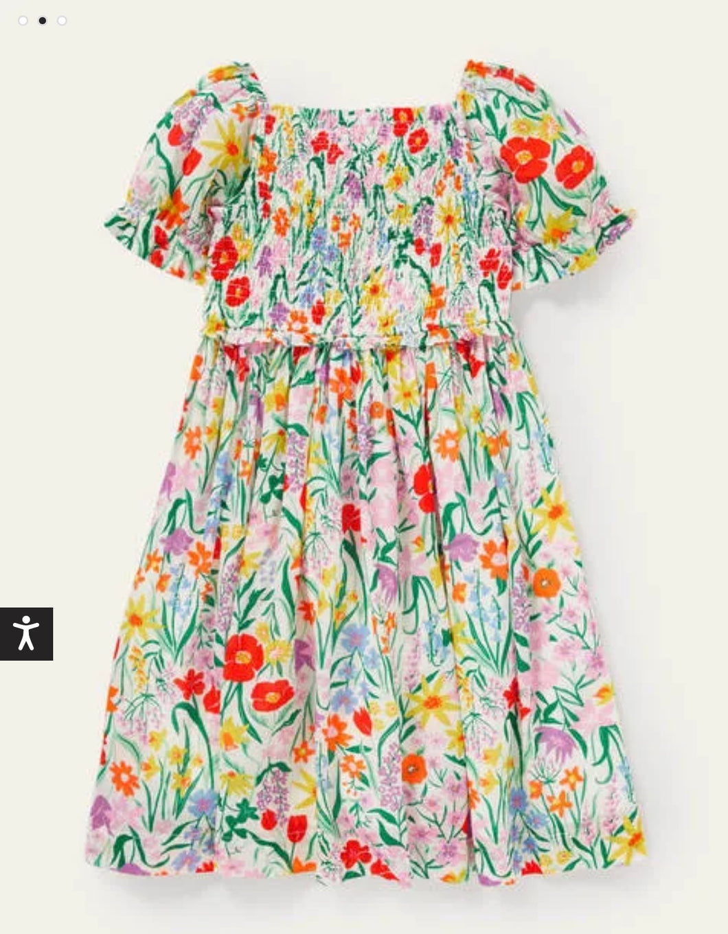 mini boden smocked dress Boden Smocked Waist Mini Dress - Coral Mosaic