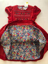 Load image into Gallery viewer, NWT Mini Boden Velvet Smocked Dress
