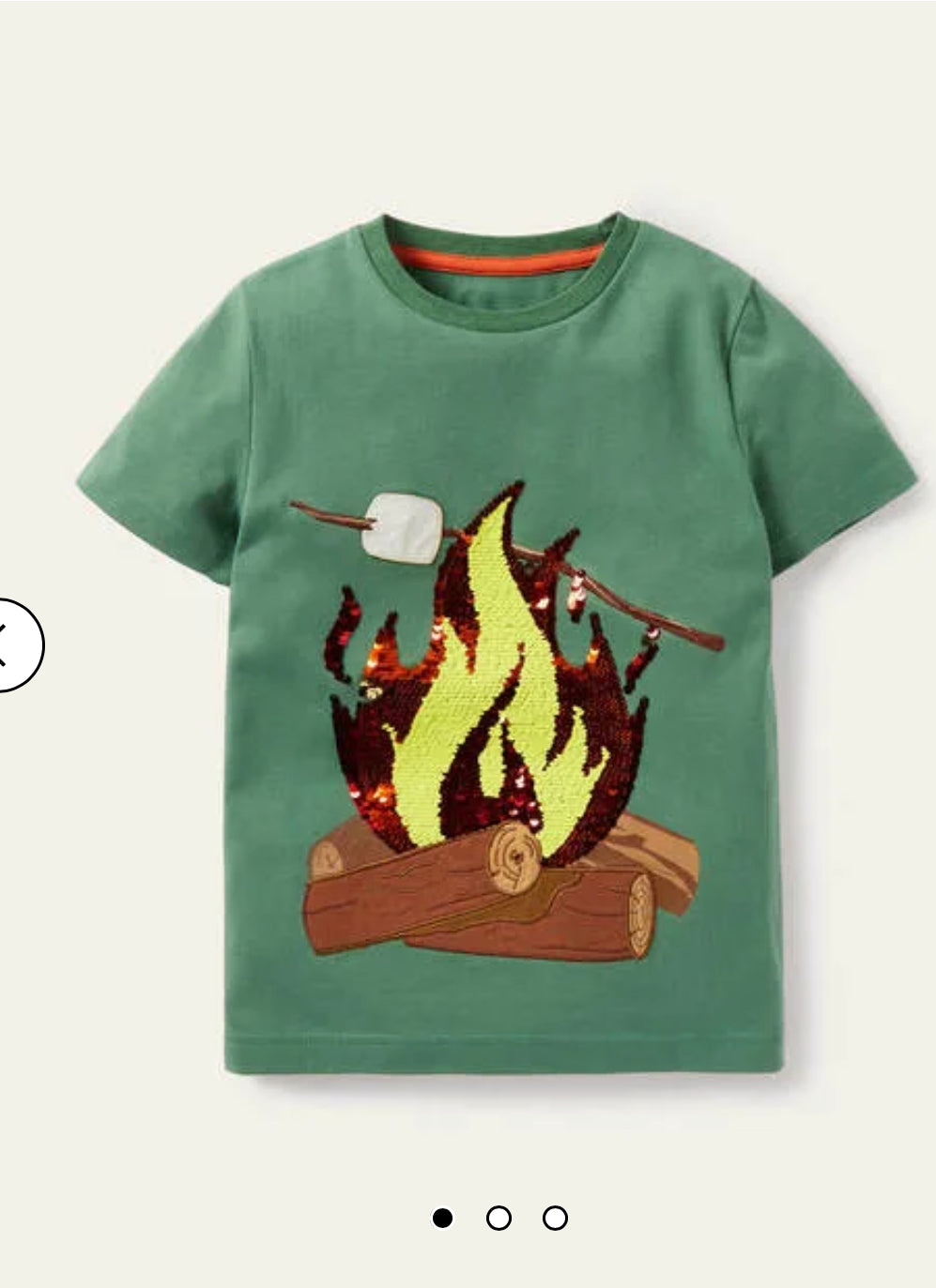 NWT Mini Boden Sequin Campfire T-Shirt