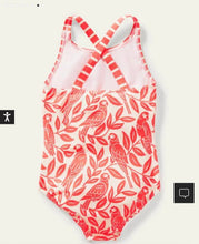 Load image into Gallery viewer, NWT Mini Boden Strawberry Hotchpotch Cross-back Swimsuit
