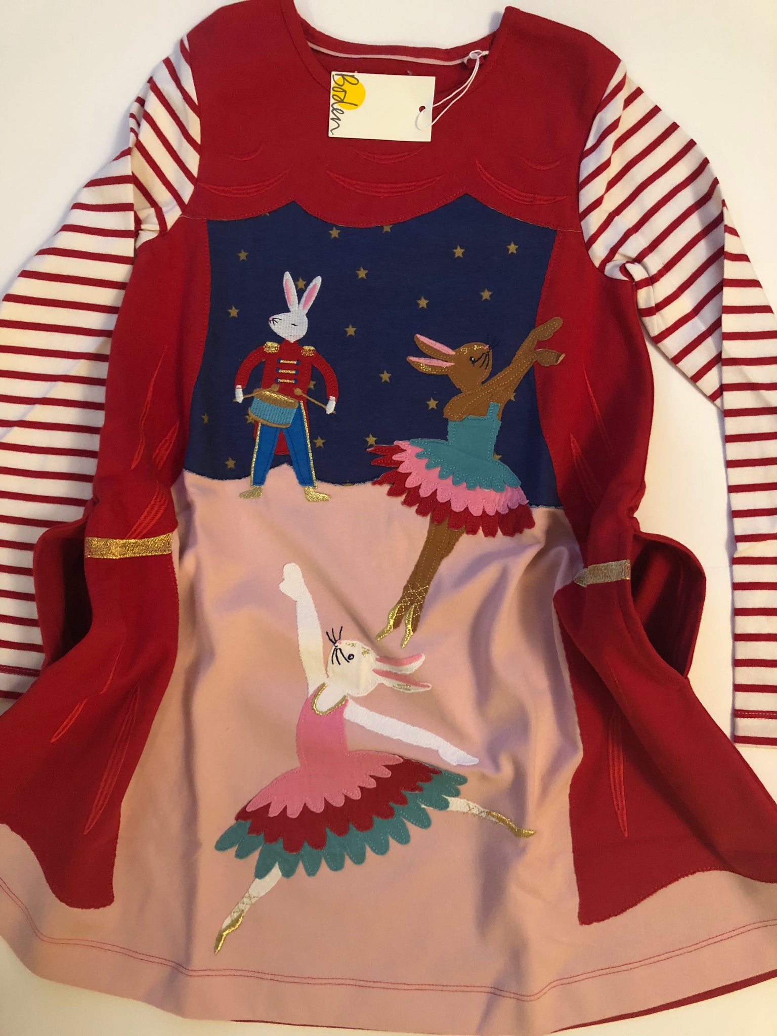 mini boden nutcracker dress Party Dress Mini Boden Nutcracker Dress NWT Mini Boden Girls Nutcracker Appliqu And Tulle Party Dress