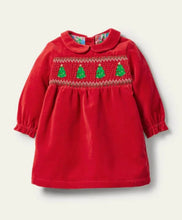 Load image into Gallery viewer, NWT Mini Boden Velvet Smocked Dress
