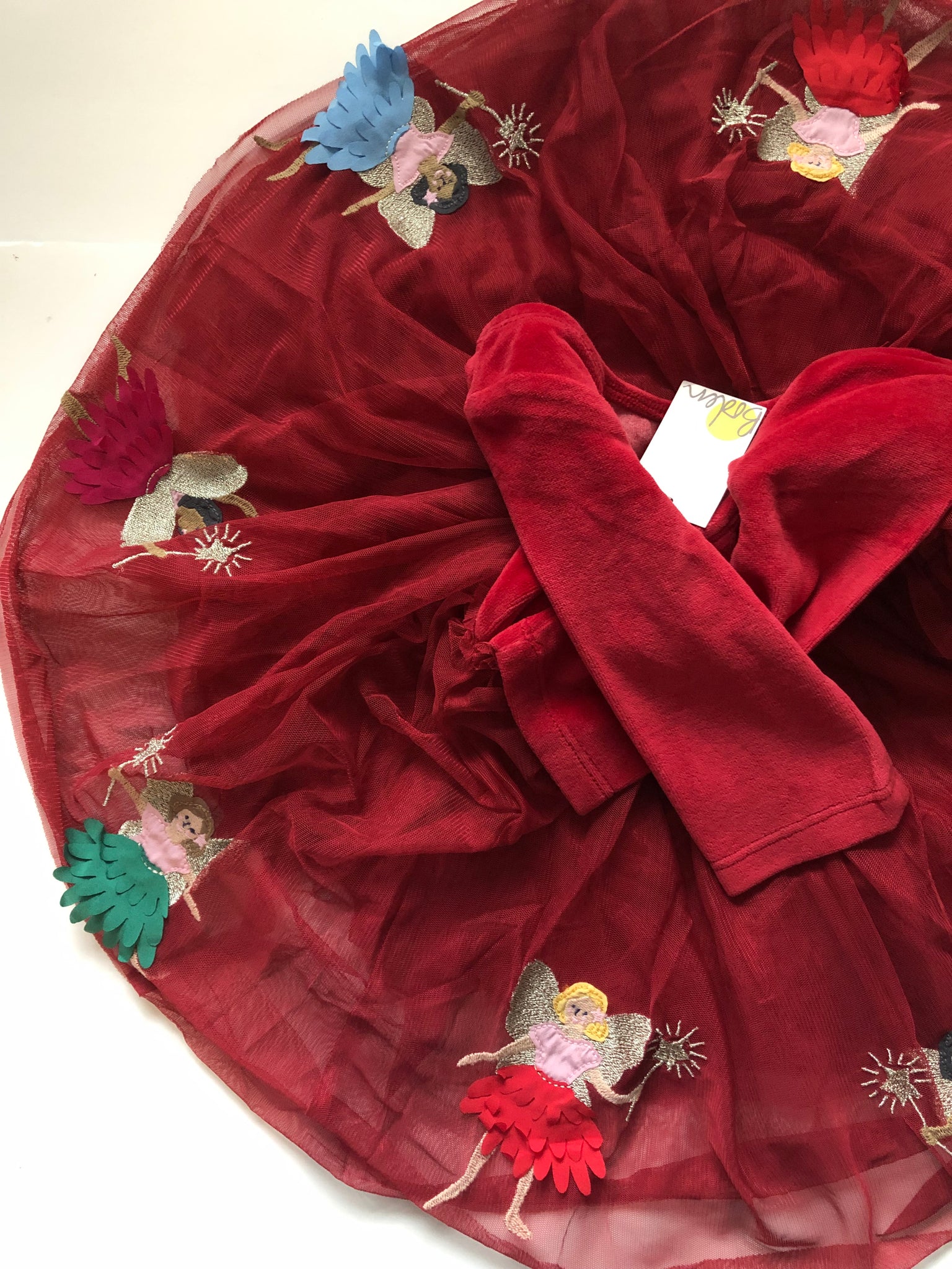 NWT Mini Boden Red Velvet Tulle Party Dress Mini World Explorers NWT Mini Boden Red Velvet Tulle Party Dress Mini World Explorers