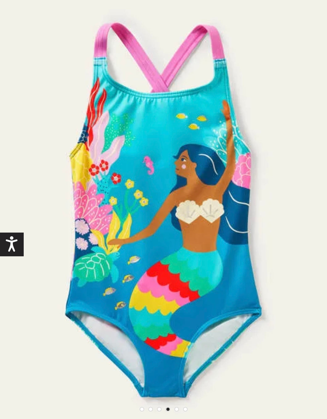 NWT Mini Boden Cross-back Printed Swimsuit