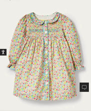 Load image into Gallery viewer, NWT Mini Boden Button-through Smocked Dress
