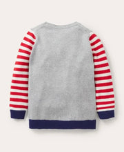 Load image into Gallery viewer, NWT Mini Boden Festive Graphic Crew Sweater
