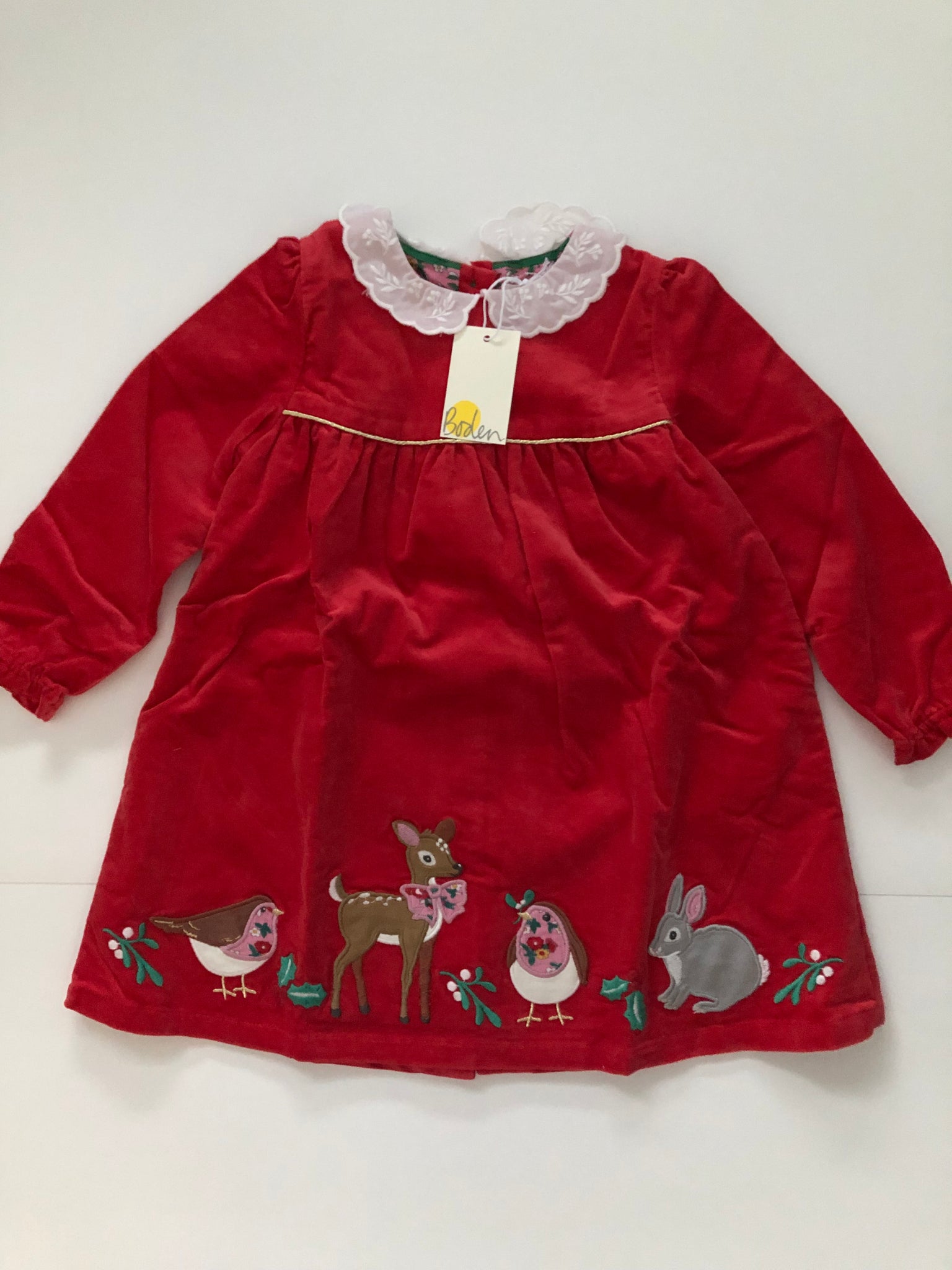 mini boden reindeer dress Boden Womens Boden Tulle Embroidered Boden Reindeer Dress NWT Mini Boden Tulle Dress
