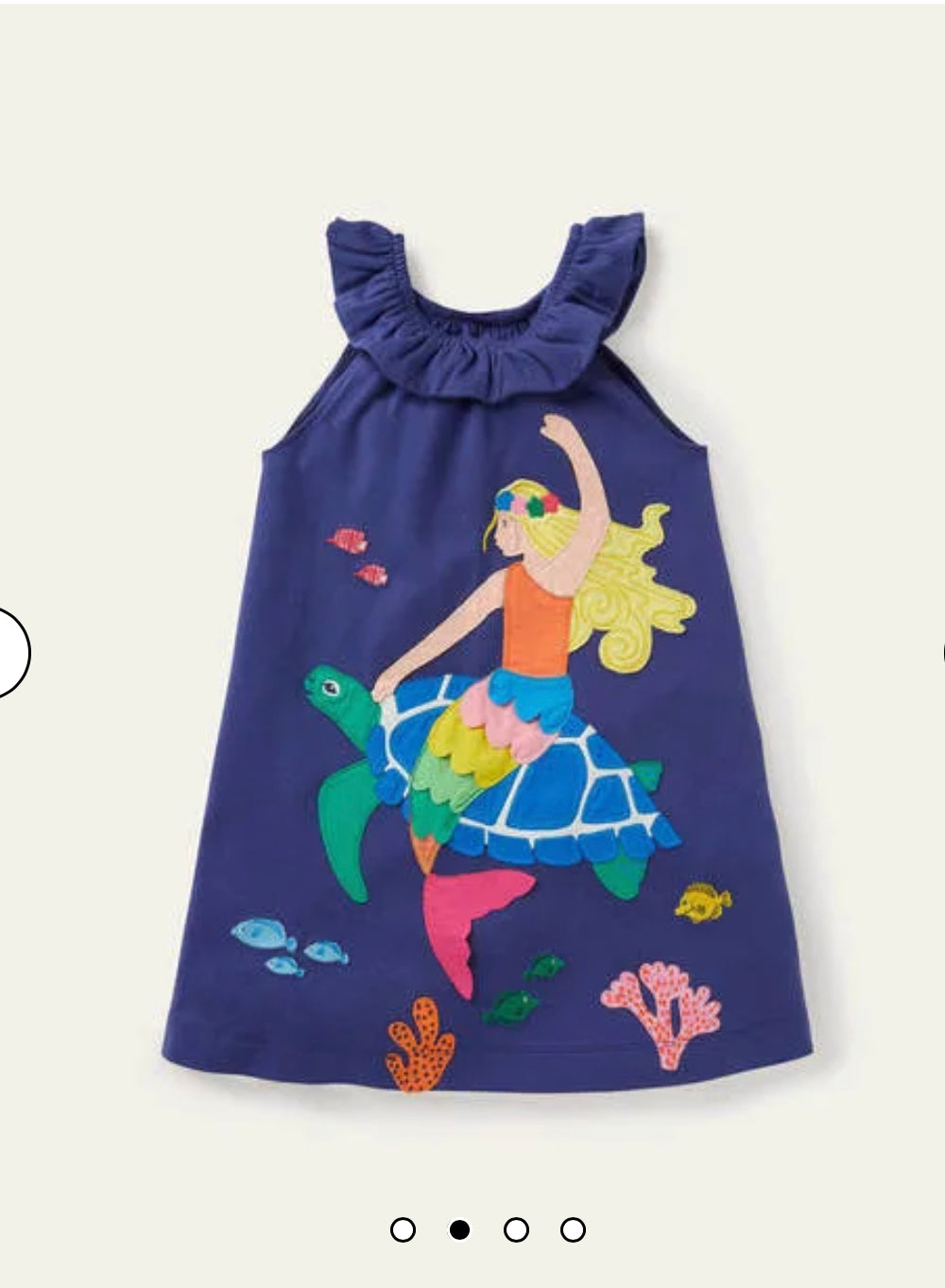 NWOT Mini Boden Mermaid Big Appliqué Dress
