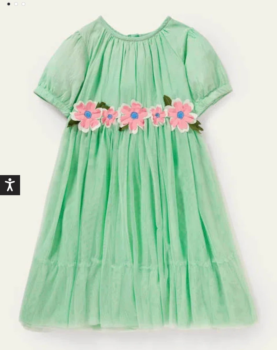 NWT Mini Boden Flower Appliqué Dress