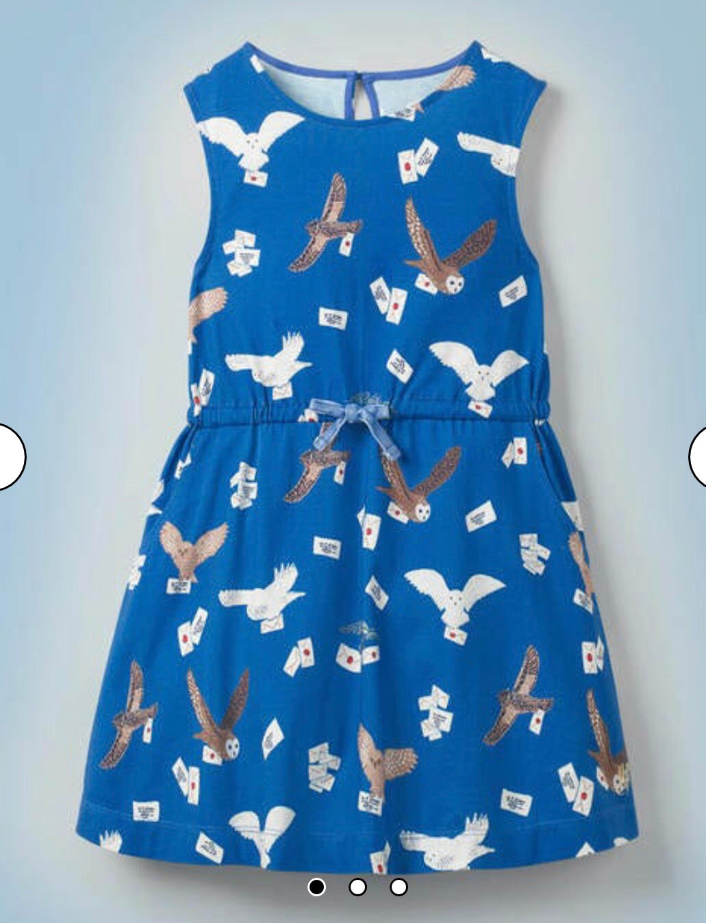 NWT Mini Boden HP Owl Post Jersey Dress