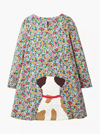 mini boden dog dress NWOT Floral Applique – Mini World Explorers Color:Sky Blue boots and a cardigan SP26119 Canvas Print Beautiful half-dressed